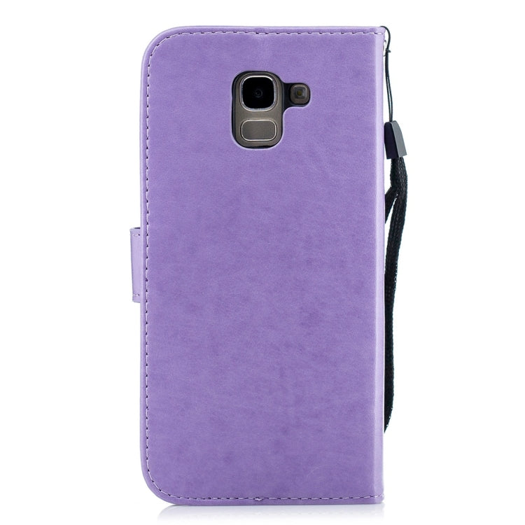For Galaxy J6 (2018) Plum Flowers Pattern Horizontal Flip Leather Case with Holder & Card Slots & Wallet & Lanyard