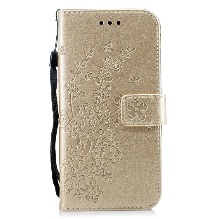 For Galaxy J6 (2018) Plum Flowers Pattern Horizontal Flip Leather Case with Holder & Card Slots & Wallet & Lanyard