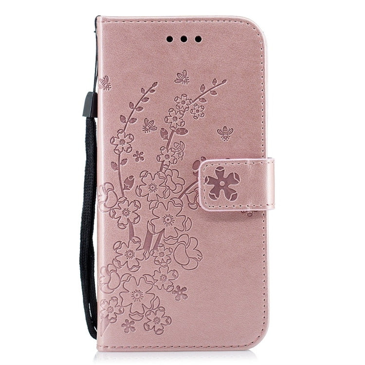 For Galaxy J6 (2018) Plum Flowers Pattern Horizontal Flip Leather Case with Holder & Card Slots & Wallet & Lanyard