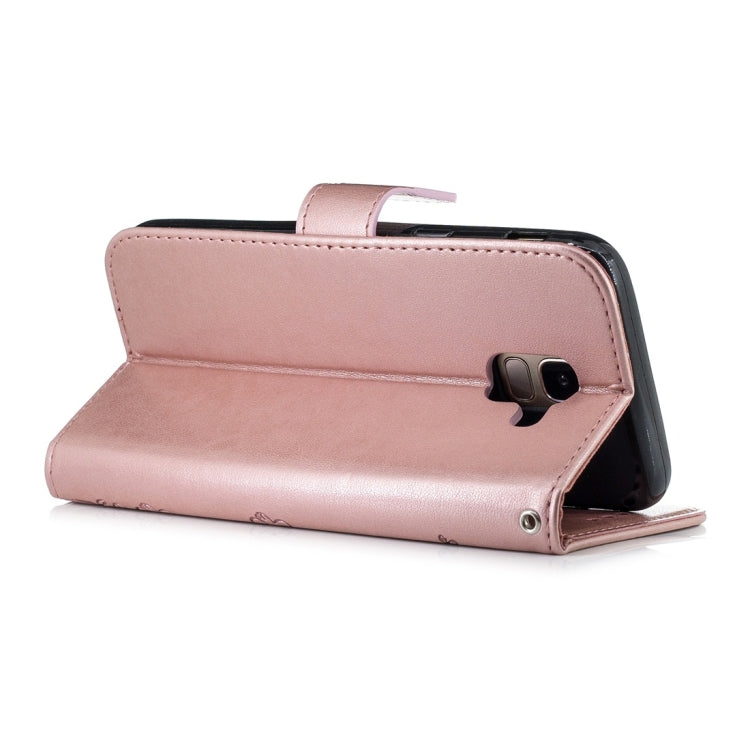 For Galaxy J6 (2018) Plum Flowers Pattern Horizontal Flip Leather Case with Holder & Card Slots & Wallet & Lanyard