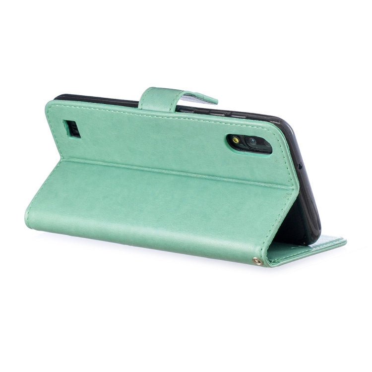 For Galaxy M10 / A10 Plum Flowers Pattern Horizontal Flip Leather Case with Holder & Card Slots & Wallet & Lanyard