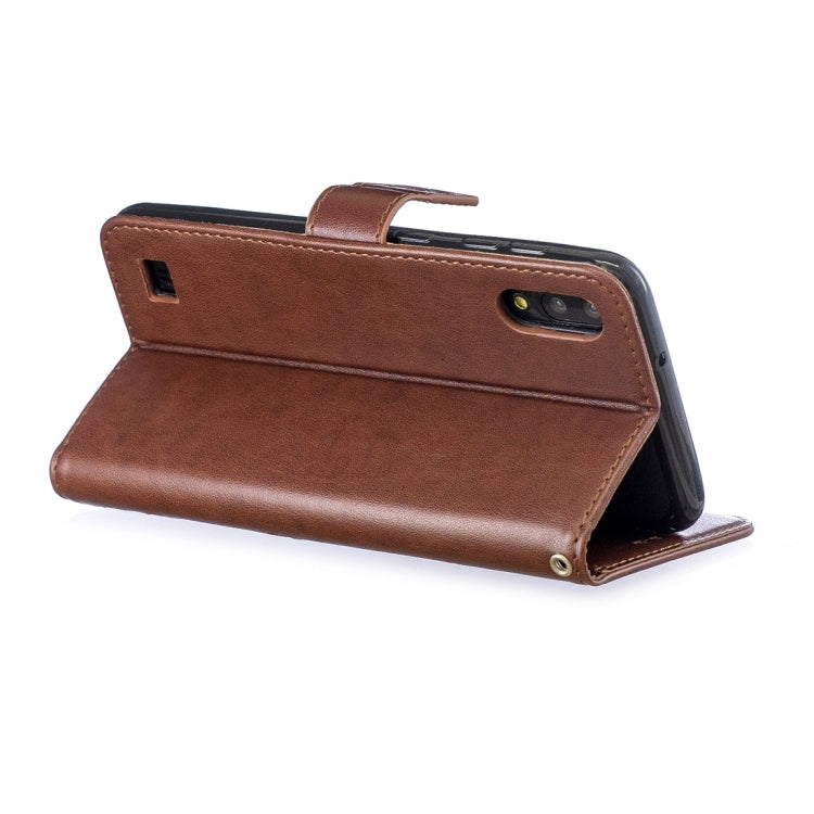For Galaxy M10 / A10 Plum Flowers Pattern Horizontal Flip Leather Case with Holder & Card Slots & Wallet & Lanyard