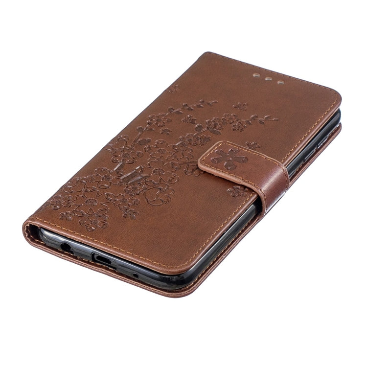 For Galaxy M10 / A10 Plum Flowers Pattern Horizontal Flip Leather Case with Holder & Card Slots & Wallet & Lanyard