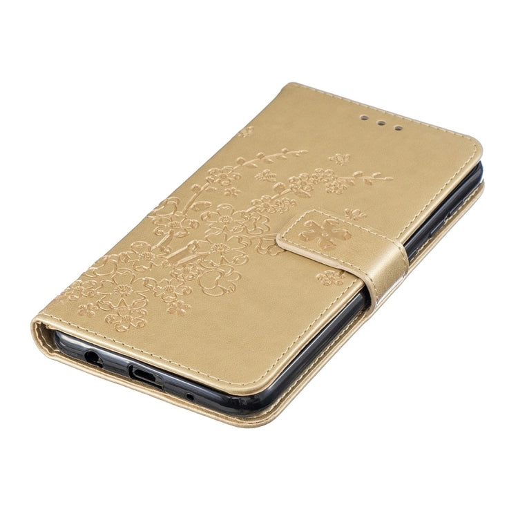 For Galaxy M10 / A10 Plum Flowers Pattern Horizontal Flip Leather Case with Holder & Card Slots & Wallet & Lanyard