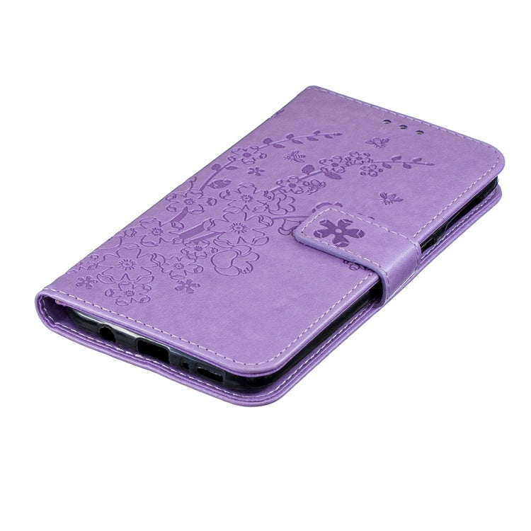 For Galaxy M30 Plum Flowers Pattern Horizontal Flip Leather Case with Holder & Card Slots & Wallet & Lanyard