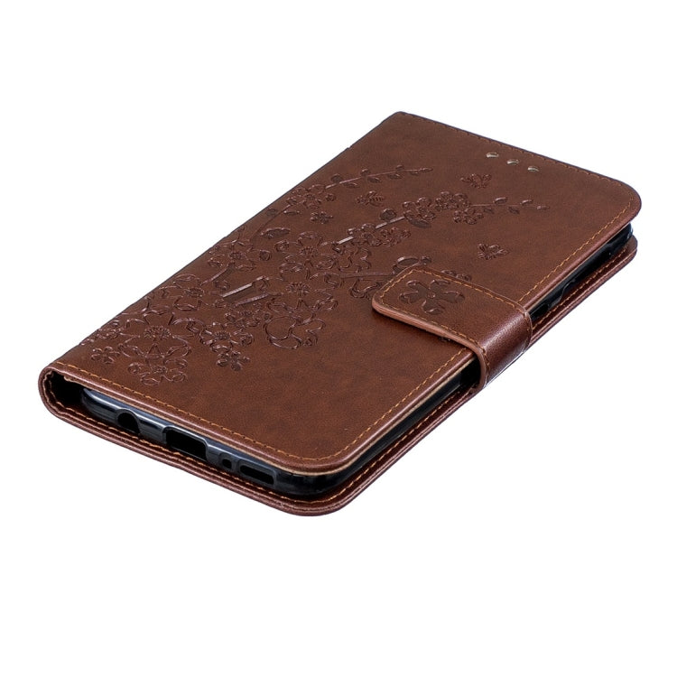 For Galaxy M30 Plum Flowers Pattern Horizontal Flip Leather Case with Holder & Card Slots & Wallet & Lanyard