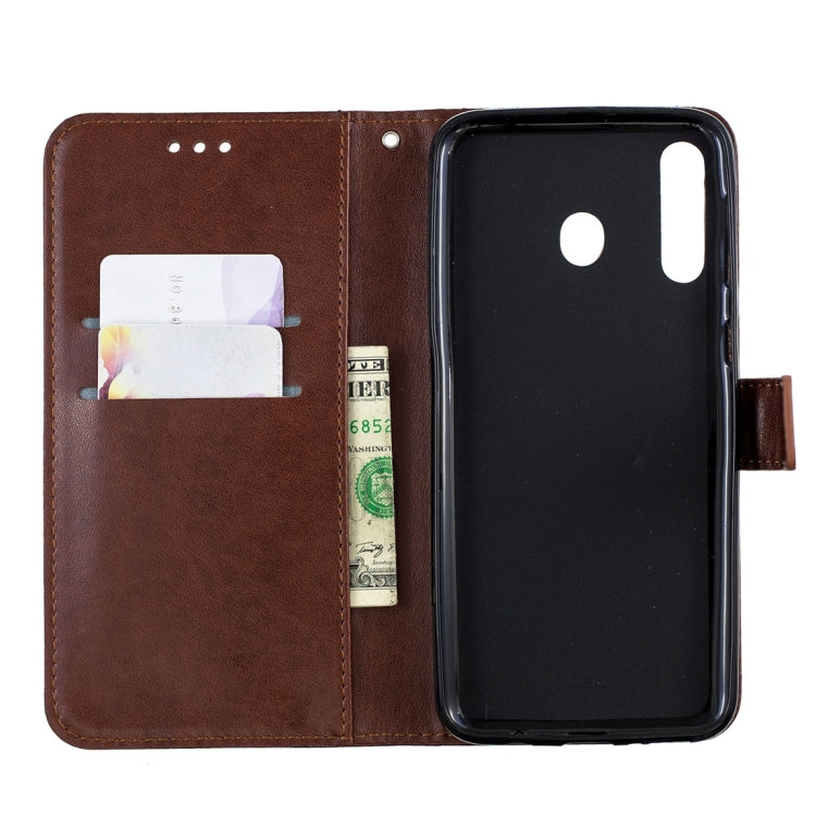 For Galaxy M30 Plum Flowers Pattern Horizontal Flip Leather Case with Holder & Card Slots & Wallet & Lanyard
