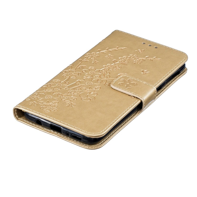 For Galaxy M30 Plum Flowers Pattern Horizontal Flip Leather Case with Holder & Card Slots & Wallet & Lanyard