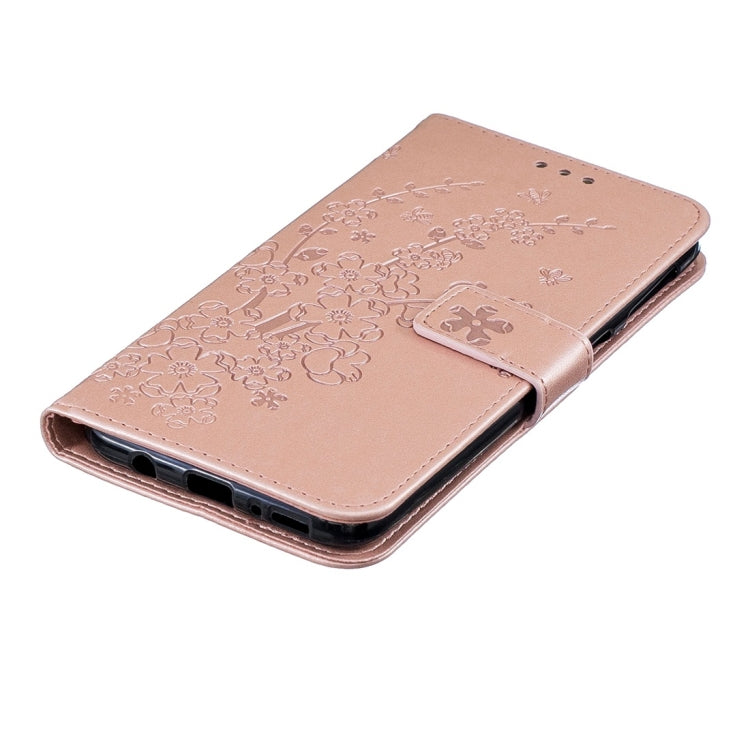For Galaxy M30 Plum Flowers Pattern Horizontal Flip Leather Case with Holder & Card Slots & Wallet & Lanyard