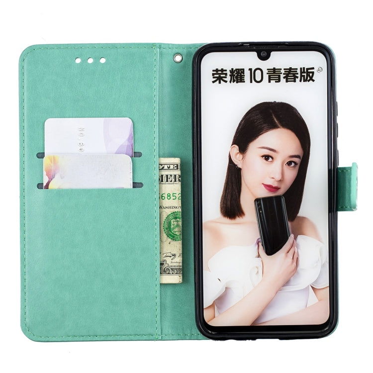 For Huawei P Smart (2019) Plum Flowers Pattern Horizontal Flip Leather Case with Holder & Card Slots & Wallet & Lanyard