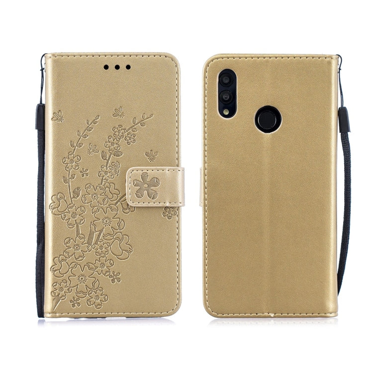 For Huawei P Smart (2019) Plum Flowers Pattern Horizontal Flip Leather Case with Holder & Card Slots & Wallet & Lanyard
