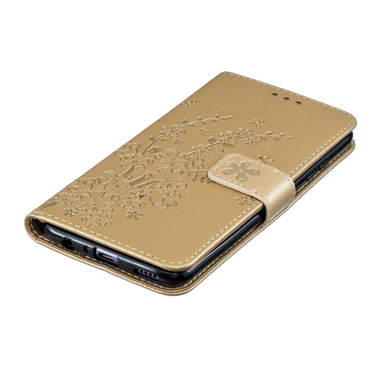 For Huawei P Smart (2019) Plum Flowers Pattern Horizontal Flip Leather Case with Holder & Card Slots & Wallet & Lanyard