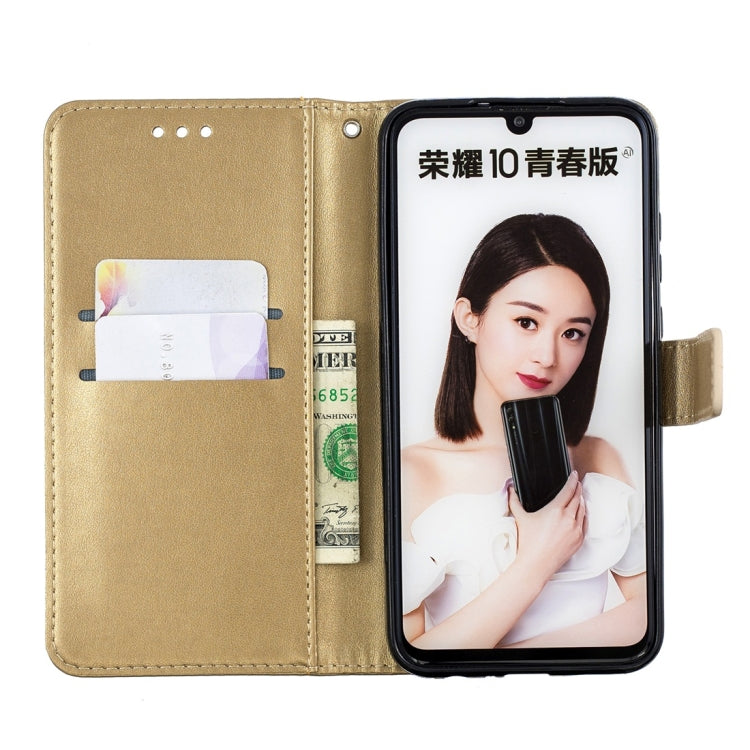 For Huawei P Smart (2019) Plum Flowers Pattern Horizontal Flip Leather Case with Holder & Card Slots & Wallet & Lanyard