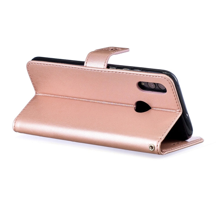 For Huawei P Smart (2019) Plum Flowers Pattern Horizontal Flip Leather Case with Holder & Card Slots & Wallet & Lanyard