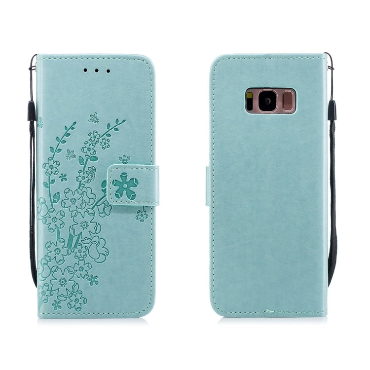 For Galaxy S8 Plum Flowers Pattern Horizontal Flip Leather Case with Holder & Card Slots & Wallet & Lanyard