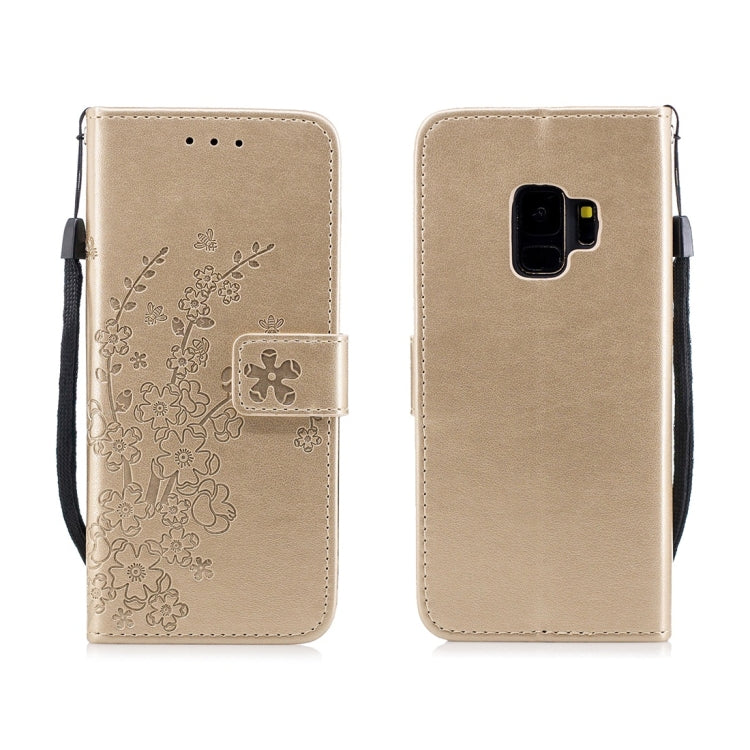 For Galaxy S9 Plum Flowers Pattern Horizontal Flip Leather Case with Holder & Card Slots & Wallet & Lanyard