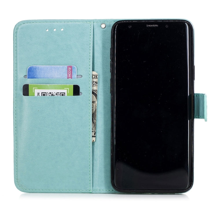 For Galaxy S9+ Plum Flowers Pattern Horizontal Flip Leather Case with Holder & Card Slots & Wallet & Lanyard