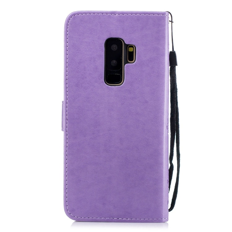For Galaxy S9+ Plum Flowers Pattern Horizontal Flip Leather Case with Holder & Card Slots & Wallet & Lanyard