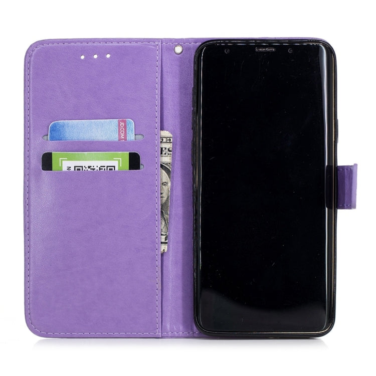 For Galaxy S9+ Plum Flowers Pattern Horizontal Flip Leather Case with Holder & Card Slots & Wallet & Lanyard