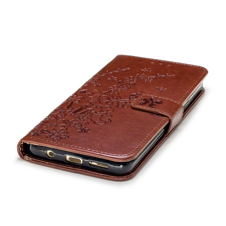 For Galaxy S9+ Plum Flowers Pattern Horizontal Flip Leather Case with Holder & Card Slots & Wallet & Lanyard