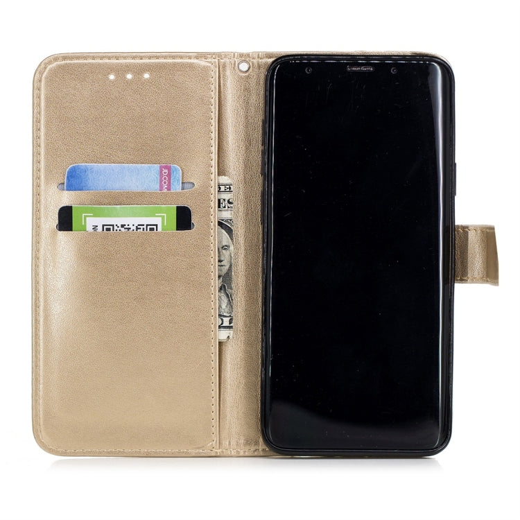 For Galaxy S9+ Plum Flowers Pattern Horizontal Flip Leather Case with Holder & Card Slots & Wallet & Lanyard
