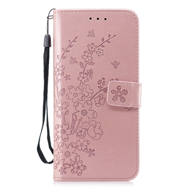 For Galaxy S9+ Plum Flowers Pattern Horizontal Flip Leather Case with Holder & Card Slots & Wallet & Lanyard