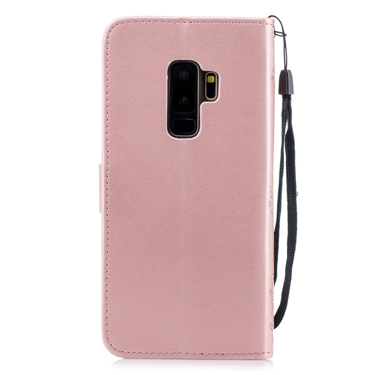 For Galaxy S9+ Plum Flowers Pattern Horizontal Flip Leather Case with Holder & Card Slots & Wallet & Lanyard