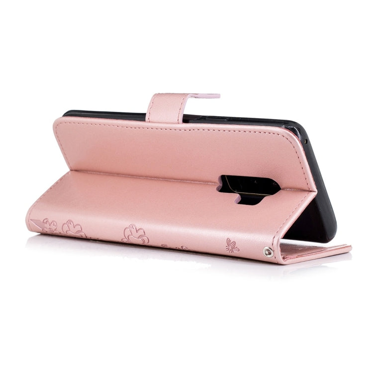 For Galaxy S9+ Plum Flowers Pattern Horizontal Flip Leather Case with Holder & Card Slots & Wallet & Lanyard
