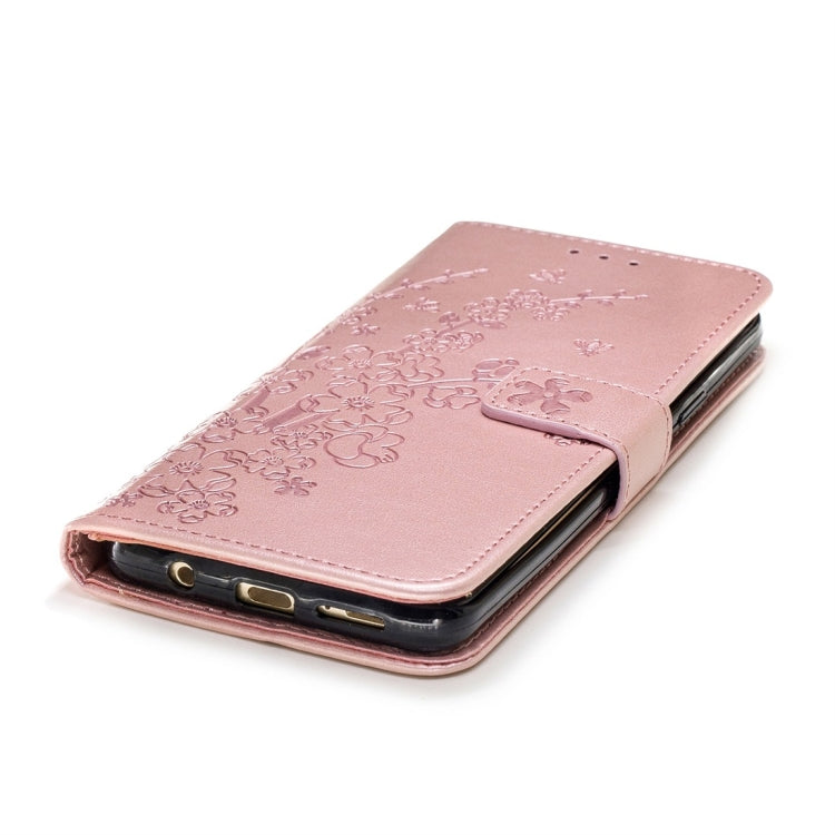 For Galaxy S9+ Plum Flowers Pattern Horizontal Flip Leather Case with Holder & Card Slots & Wallet & Lanyard