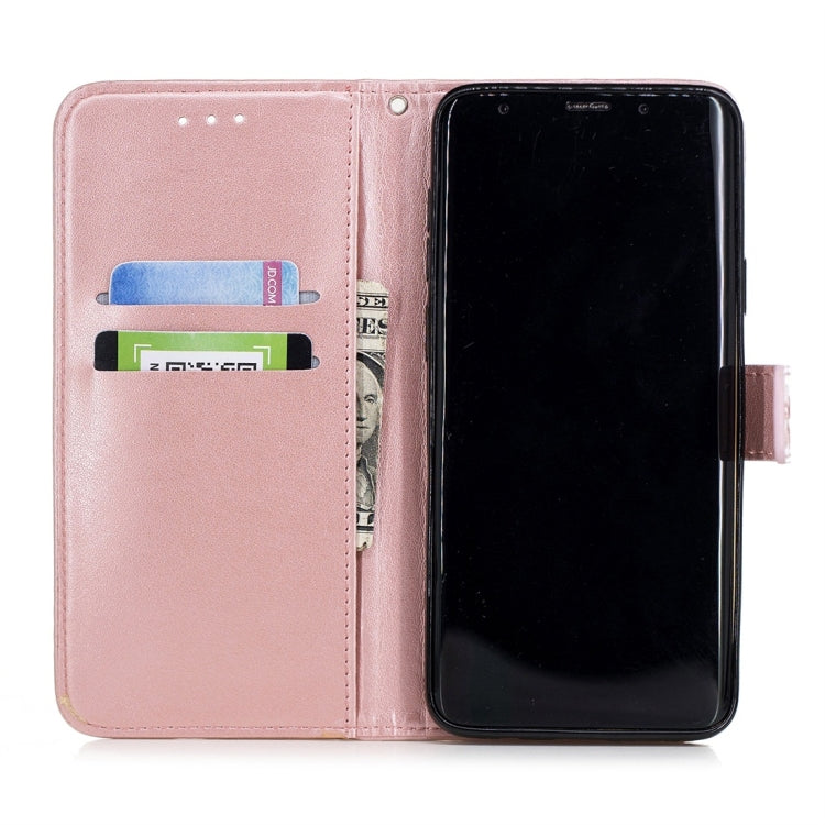 For Galaxy S9+ Plum Flowers Pattern Horizontal Flip Leather Case with Holder & Card Slots & Wallet & Lanyard