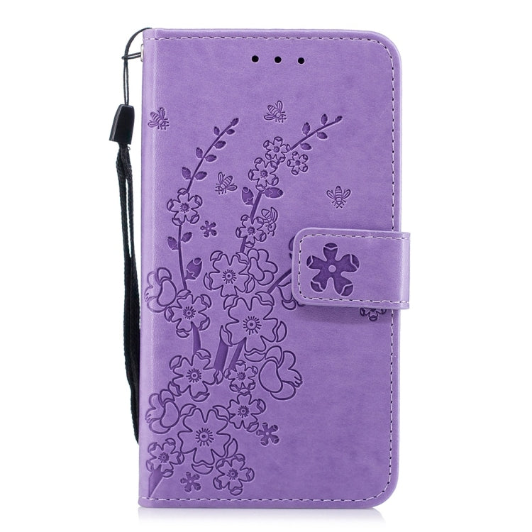 For Galaxy S10+ Plum Flowers Pattern Horizontal Flip Leather Case with Holder & Card Slots & Wallet & Lanyard