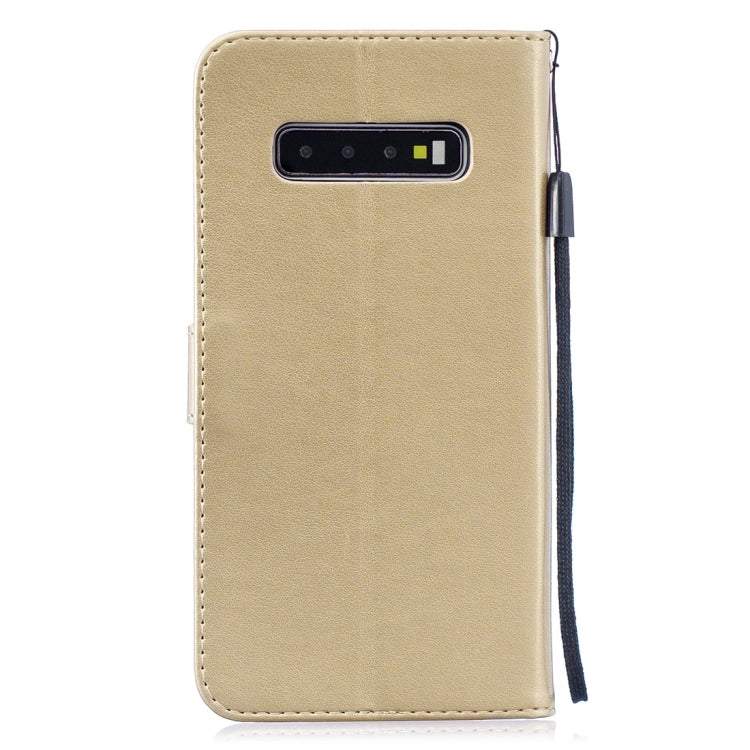 For Galaxy S10+ Plum Flowers Pattern Horizontal Flip Leather Case with Holder & Card Slots & Wallet & Lanyard