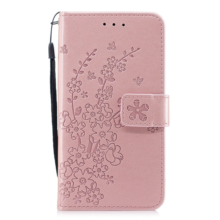For Galaxy S10+ Plum Flowers Pattern Horizontal Flip Leather Case with Holder & Card Slots & Wallet & Lanyard