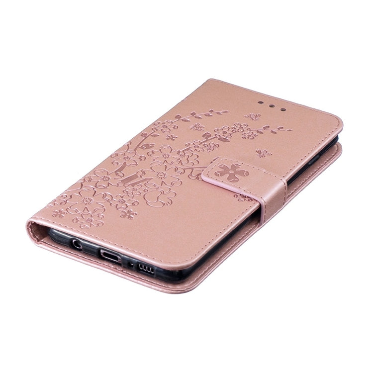 For Galaxy S10+ Plum Flowers Pattern Horizontal Flip Leather Case with Holder & Card Slots & Wallet & Lanyard
