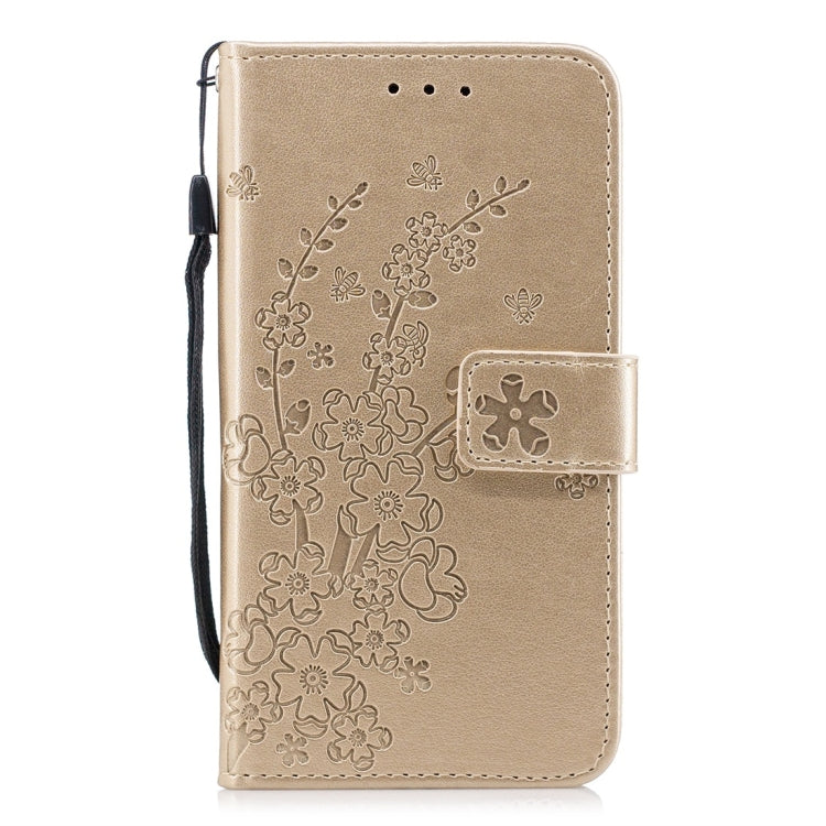 For Galaxy S10 Plum Flowers Pattern Horizontal Flip Leather Case with Holder & Card Slots & Wallet & Lanyard
