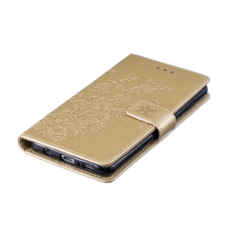 For Galaxy S10 Plum Flowers Pattern Horizontal Flip Leather Case with Holder & Card Slots & Wallet & Lanyard