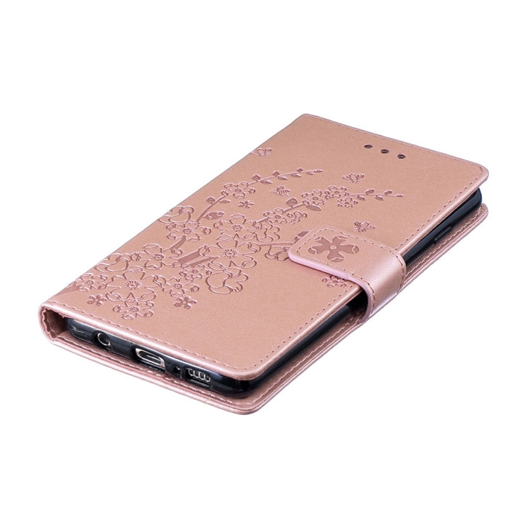 For Galaxy S10 Plum Flowers Pattern Horizontal Flip Leather Case with Holder & Card Slots & Wallet & Lanyard