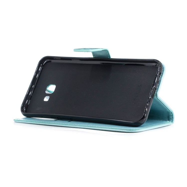 For Galaxy J4+ Plum Flowers Pattern Horizontal Flip Leather Case with Holder & Card Slots & Wallet & Lanyard