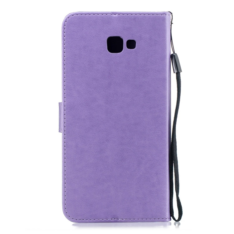 For Galaxy J4+ Plum Flowers Pattern Horizontal Flip Leather Case with Holder & Card Slots & Wallet & Lanyard