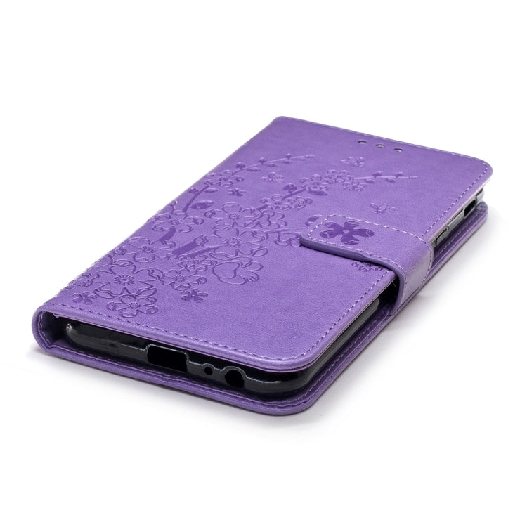 For Galaxy J4+ Plum Flowers Pattern Horizontal Flip Leather Case with Holder & Card Slots & Wallet & Lanyard