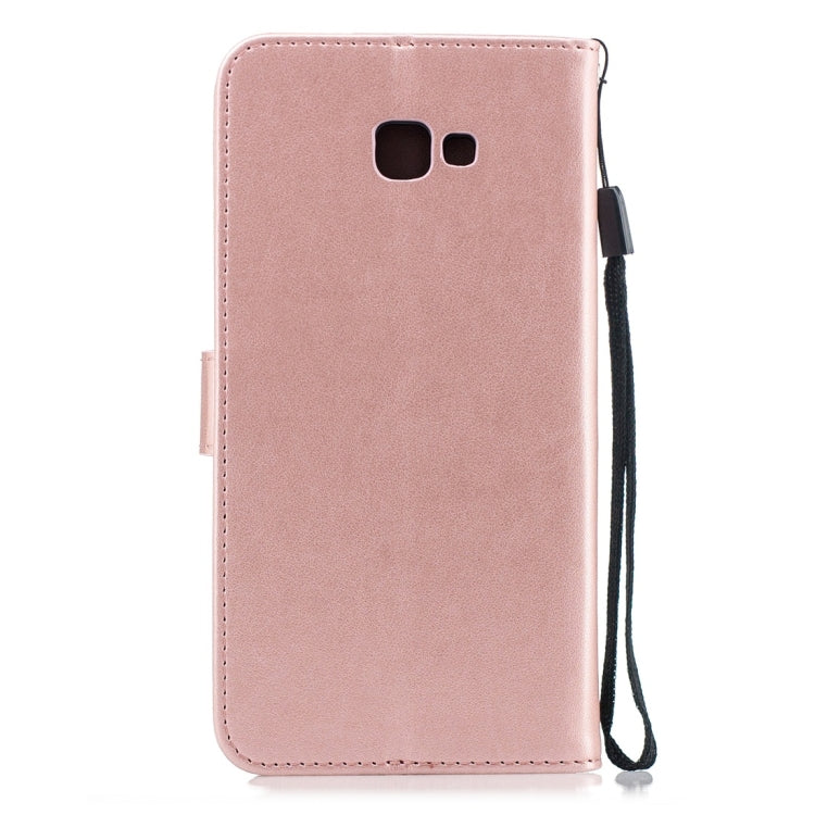 For Galaxy J4+ Plum Flowers Pattern Horizontal Flip Leather Case with Holder & Card Slots & Wallet & Lanyard