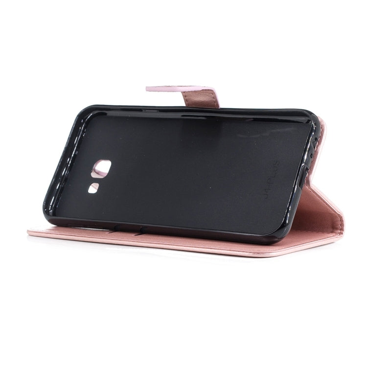 For Galaxy J4+ Plum Flowers Pattern Horizontal Flip Leather Case with Holder & Card Slots & Wallet & Lanyard