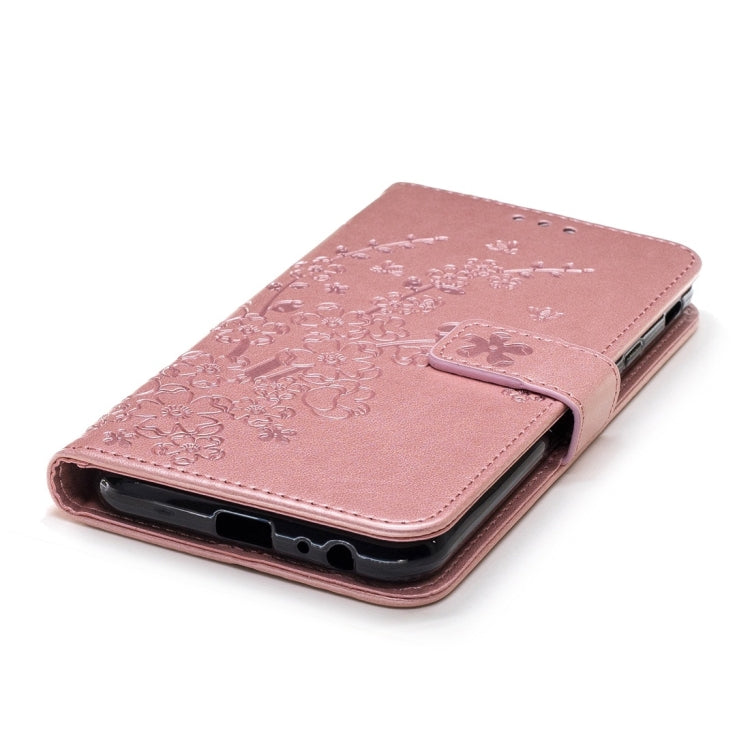 For Galaxy J4+ Plum Flowers Pattern Horizontal Flip Leather Case with Holder & Card Slots & Wallet & Lanyard