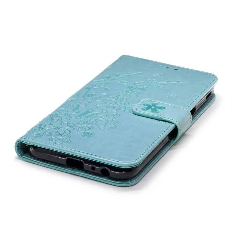 For Galaxy J6+ Plum Flowers Pattern Horizontal Flip Leather Case with Holder & Card Slots & Wallet & Lanyard