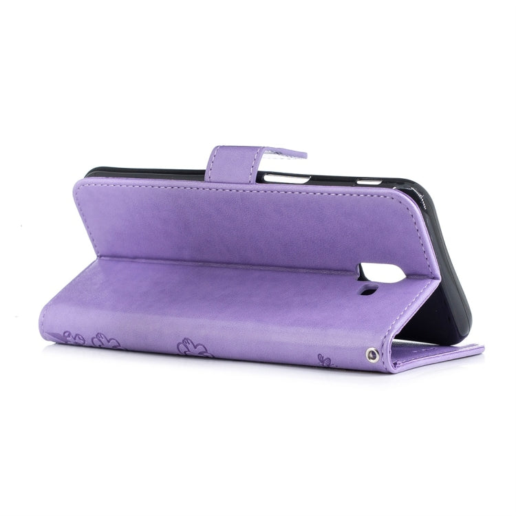 For Galaxy J6+ Plum Flowers Pattern Horizontal Flip Leather Case with Holder & Card Slots & Wallet & Lanyard