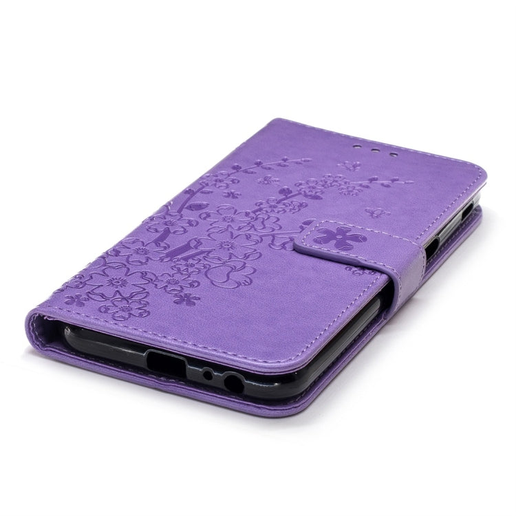 For Galaxy J6+ Plum Flowers Pattern Horizontal Flip Leather Case with Holder & Card Slots & Wallet & Lanyard