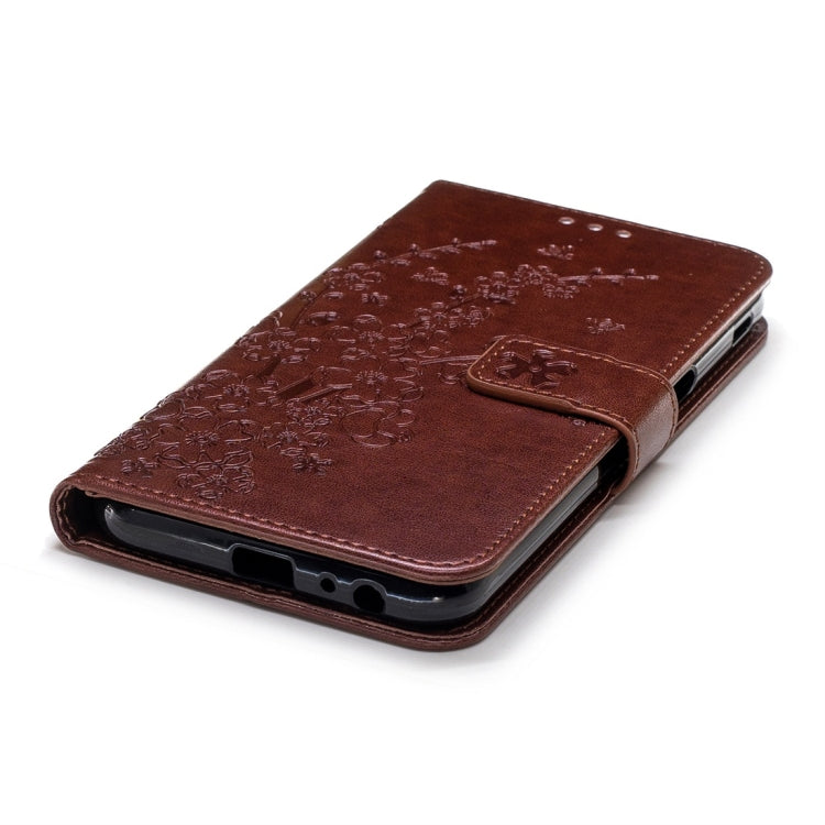 For Galaxy J6+ Plum Flowers Pattern Horizontal Flip Leather Case with Holder & Card Slots & Wallet & Lanyard