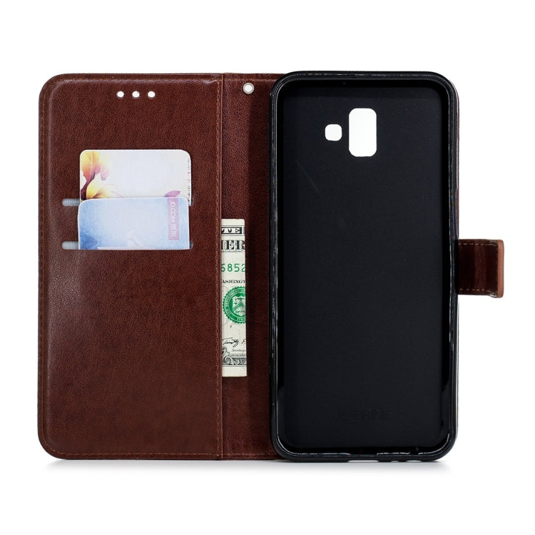 For Galaxy J6+ Plum Flowers Pattern Horizontal Flip Leather Case with Holder & Card Slots & Wallet & Lanyard