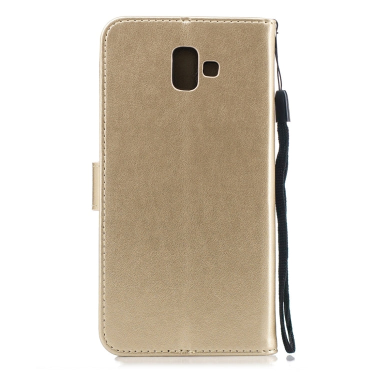 For Galaxy J6+ Plum Flowers Pattern Horizontal Flip Leather Case with Holder & Card Slots & Wallet & Lanyard
