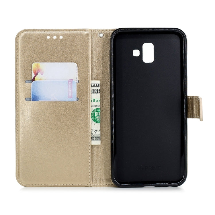 For Galaxy J6+ Plum Flowers Pattern Horizontal Flip Leather Case with Holder & Card Slots & Wallet & Lanyard